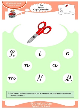 Çocuklar İçin M Sesi Çalışma Sayfaları 